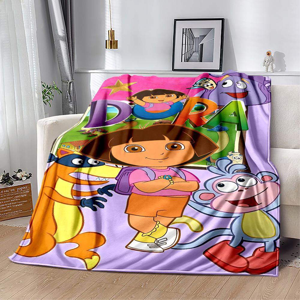Dora Explorer Blanket Soft Warm Cozy Great for Couch Livingroom Sofa Four Seasons Universal Modern Style Birthday Christmas Gift Blanket