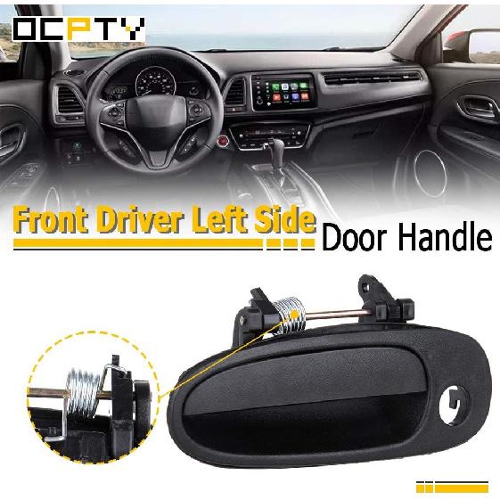 OCPTY Door Handle Exterior Front Driver Left Side Replacement fit 1993-1997 for Geo Prizm for Corolla Outside Door Handle Black