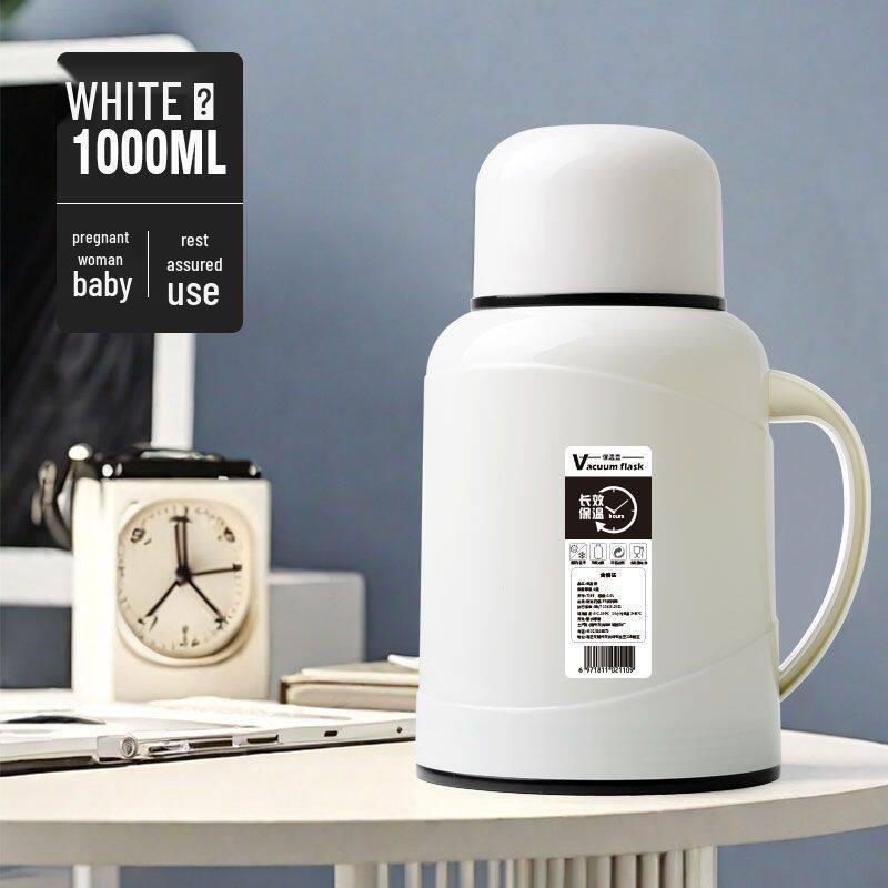 2025 New Large Capacity Glass Liner Thermos - Portable Insulated Water Bottle for Students and Dormitories