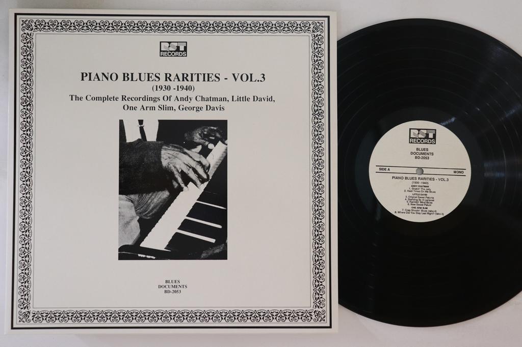 LP Record VARIOUS - Piano Blues Rarities Vol. 3 (1930-1 BD2053 RST 1989 Austria Blues Used