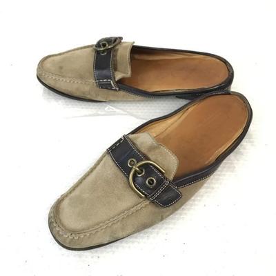 Italy Suede Leather Clog Sandal 7.5 Men 25.5 Brown Slip On Loafer(USED)