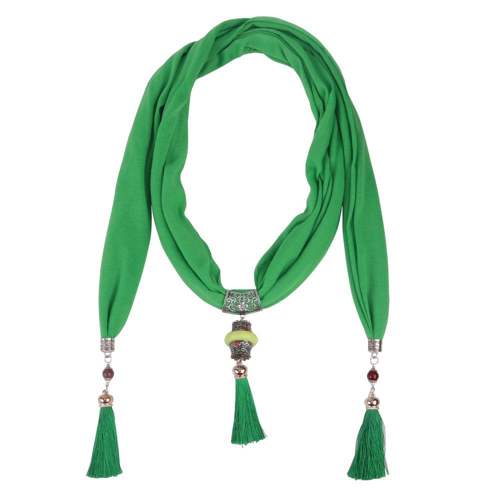 Керамические бусины кисточка кулон павлин шарф женский платок шарф ожерелье этнический стиль шарф 180CM