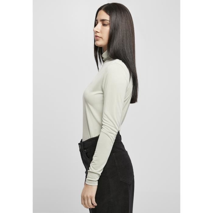 Pull Col Roulé Femme - Urban Classics - Modal - Vert Pâle - Manches Longues - Taille XS