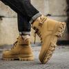 New Fashion Autumn And Winter Men's High Top Martin Boots Students Male Boys Trending Soft Sole Work Shoes Labor Protection Martin Sneakers