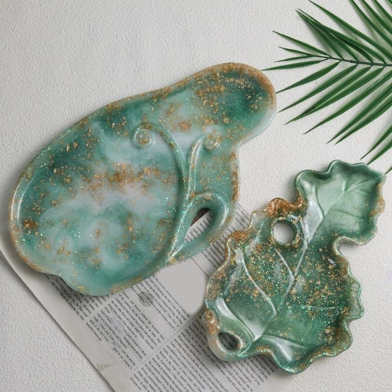 Resin Tray Mold Silicone Jewelry Tray Molds Irregular Epoxy Resin Casting Molds Storage Box Gypsum Plsater Mould Decors