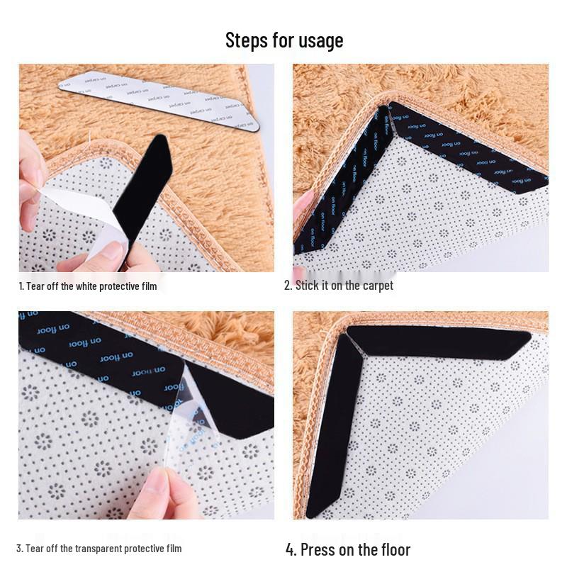 High Viscosity U-Shape & L-Shape PU Carpet Anti-Slip Traceless Stickers