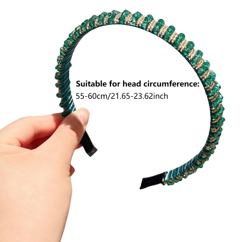 Blingbling Crystal Headband French Styles High Skull Hairband Women Hair Decors