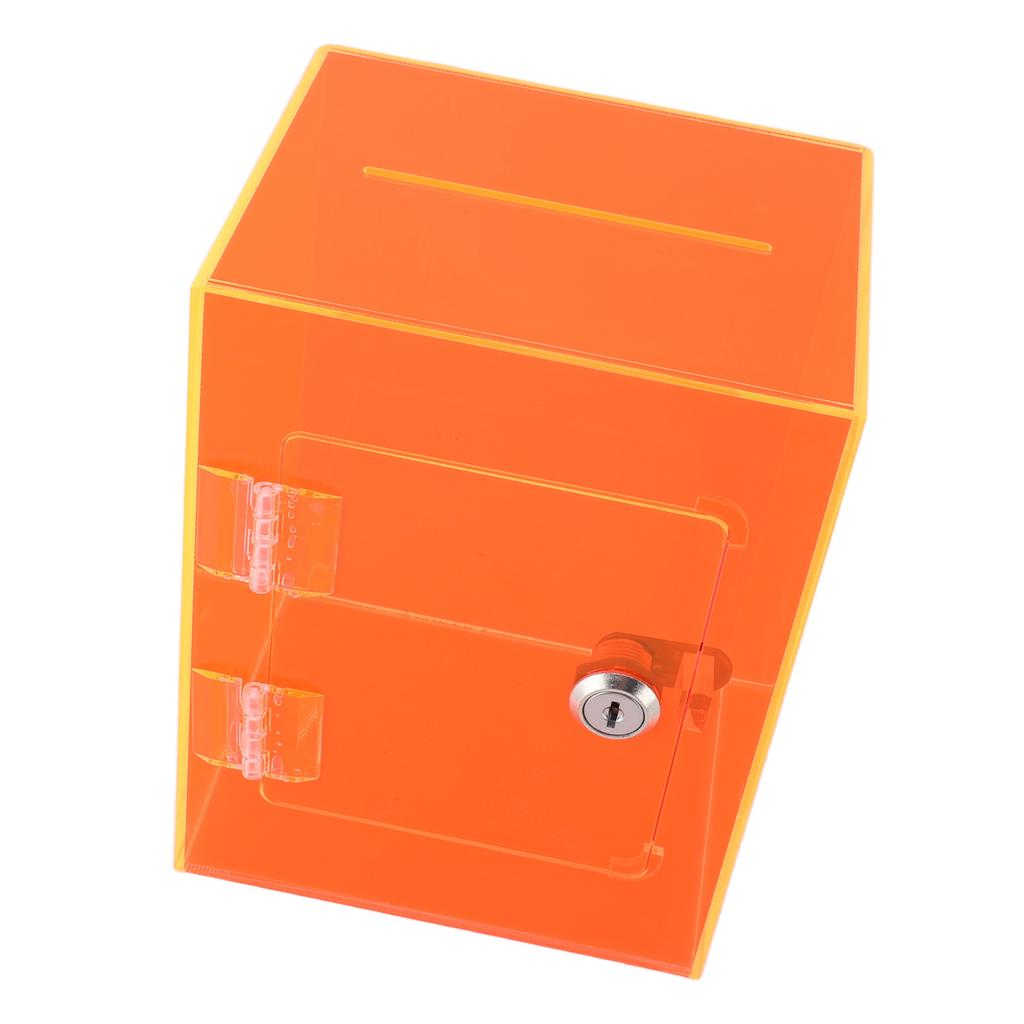 Clear Acrylic Piggy Bank for Adults Kids Openable Large Sturdy Money Saving Jar for Cash Coin with 2 Keys Red