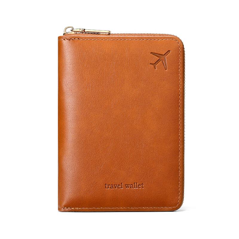 DCLOUD RFID Anti-Theft Travel Passport & Document Organizer коричневый