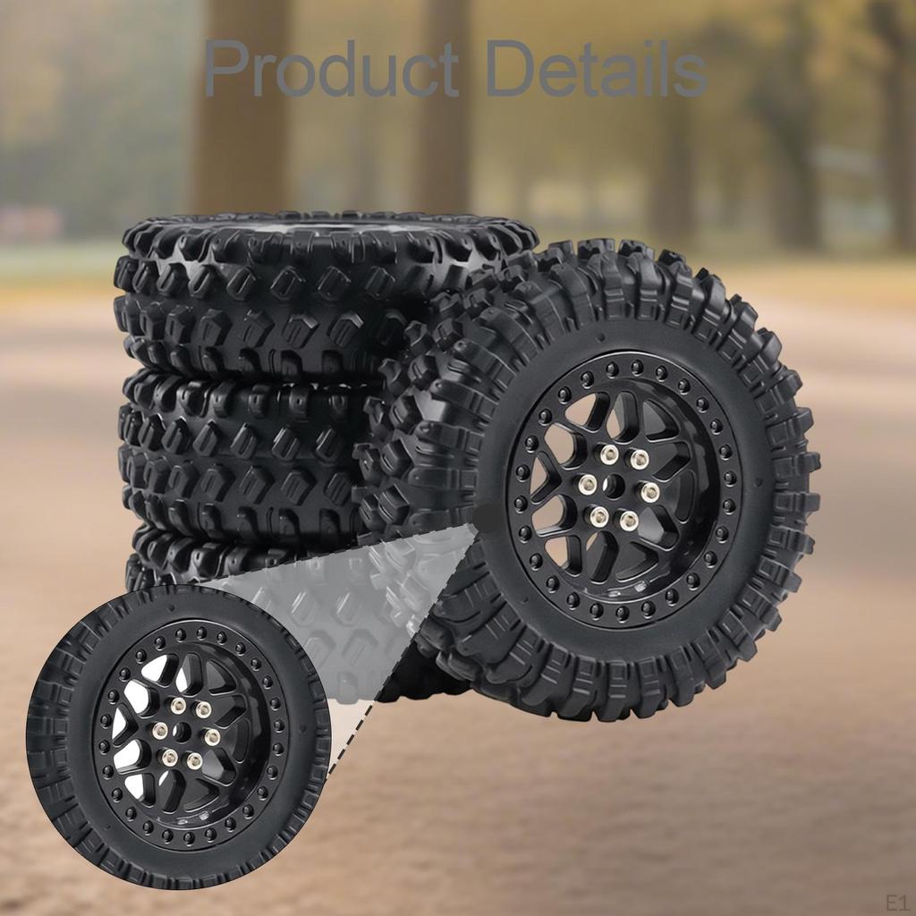 4 Pieces 1/12 1/16 RC Car Wheels And Tires Accessories High Performance Replacement Part for Cars