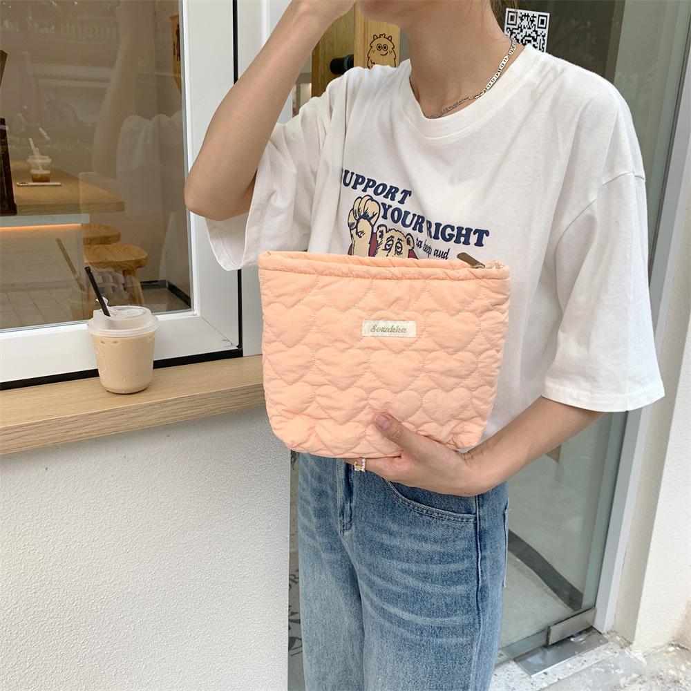 Sweet Heart Lovely Pattern Large Capacity Cosmetic Bag Makeup Pouch Lipstick Bag