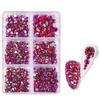1000Pcs Multi-Size 3D Glitter DIY Diamond Gem Nail Rhinestones AB Crystal