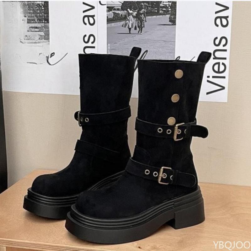 Fashion Women's new spring autumn single boots retro midsole thick soled short boots simple comfortable versatile women's shoes