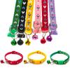 Welpe DIY Haustierzubehör Mode Haustier Herz Niedliches Hundehalsband Hund Katzen Glocke Verstellbare Halsbänder Buntes Muster