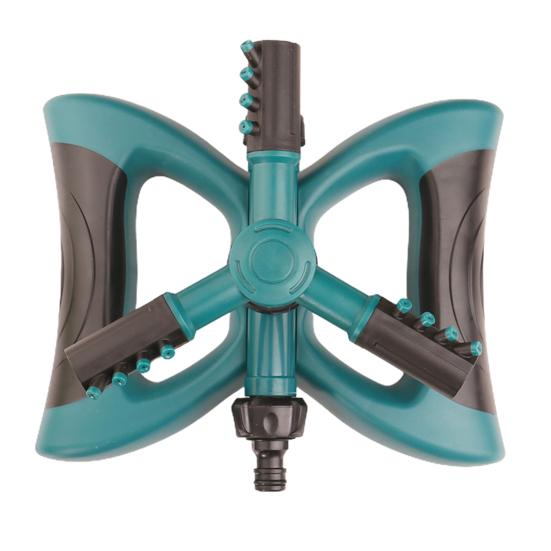 Lawn Sprinkler Leakproof 3 Arm Design 360-Degree Rotatable Irrigation System Universal Simple Installation Adjustable Water Sprinkler