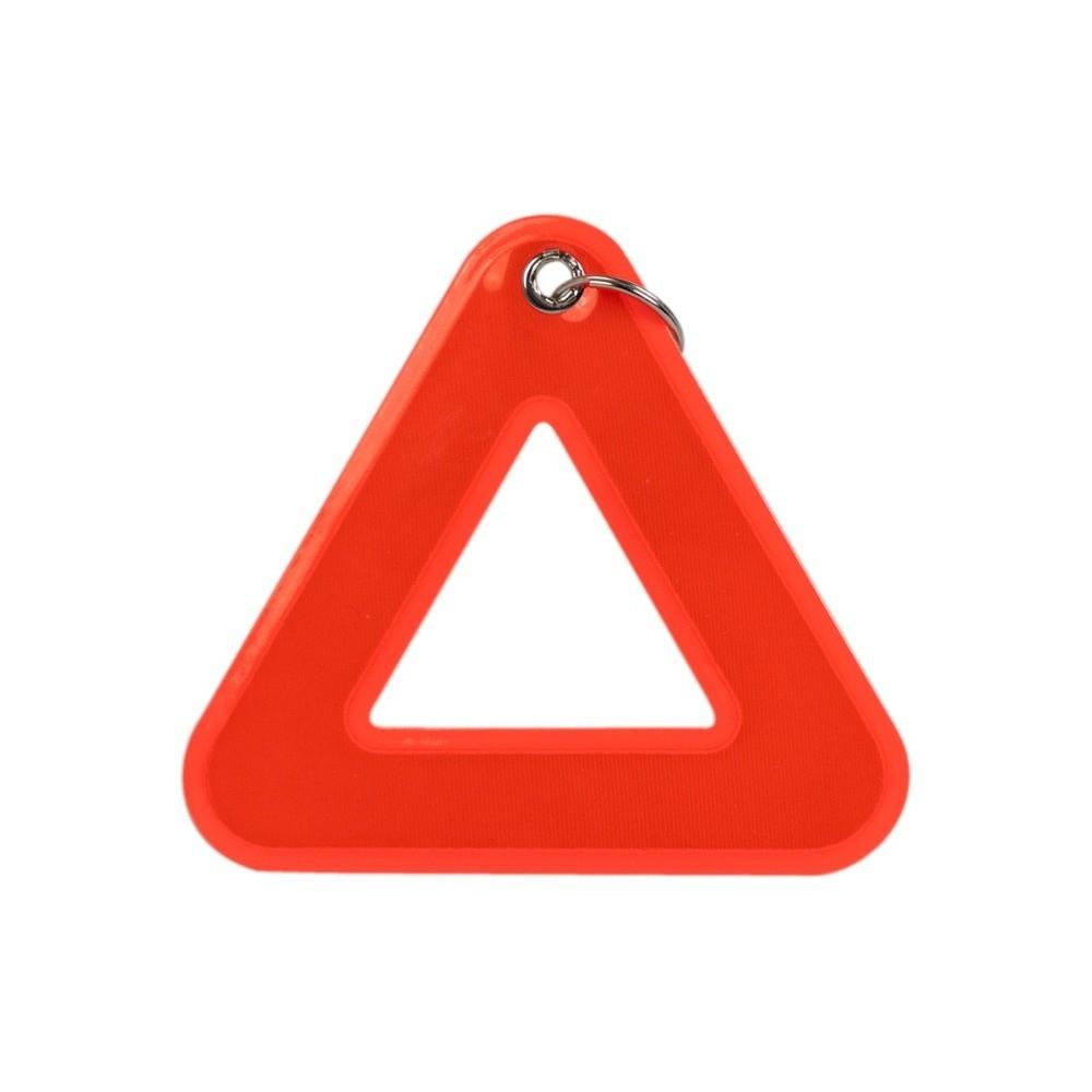 Reflective Safety Keychain Lightweight Backpack Pendant Triangle Safety Tag  Cycling Accessories