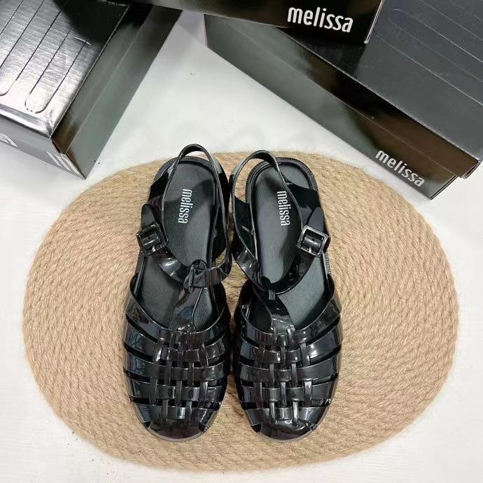 Melissa Damensandalen Ins Stil Retro Gewebt Einfach Römische Sandalen Sommer