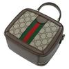 Gucci Ophidia GG Mini Top Handle Vanity Case Beige Canvas Brown Leather Red Green Web Gold Hardware 772157-96IWG-8745