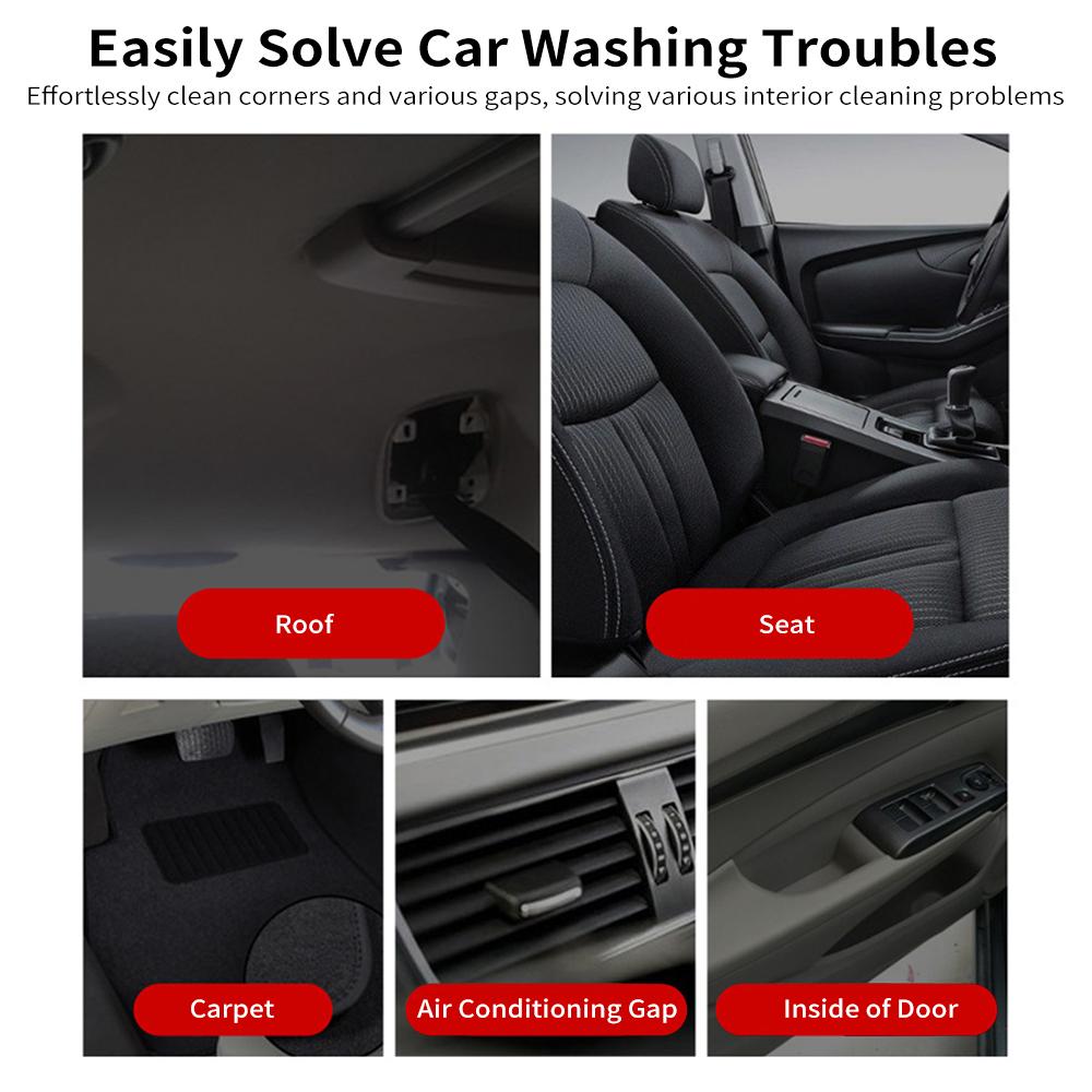 High Pressure Car Cleaning Gun Automotive Detailing Kit Interior Cleaner with Bottle for Roofs,