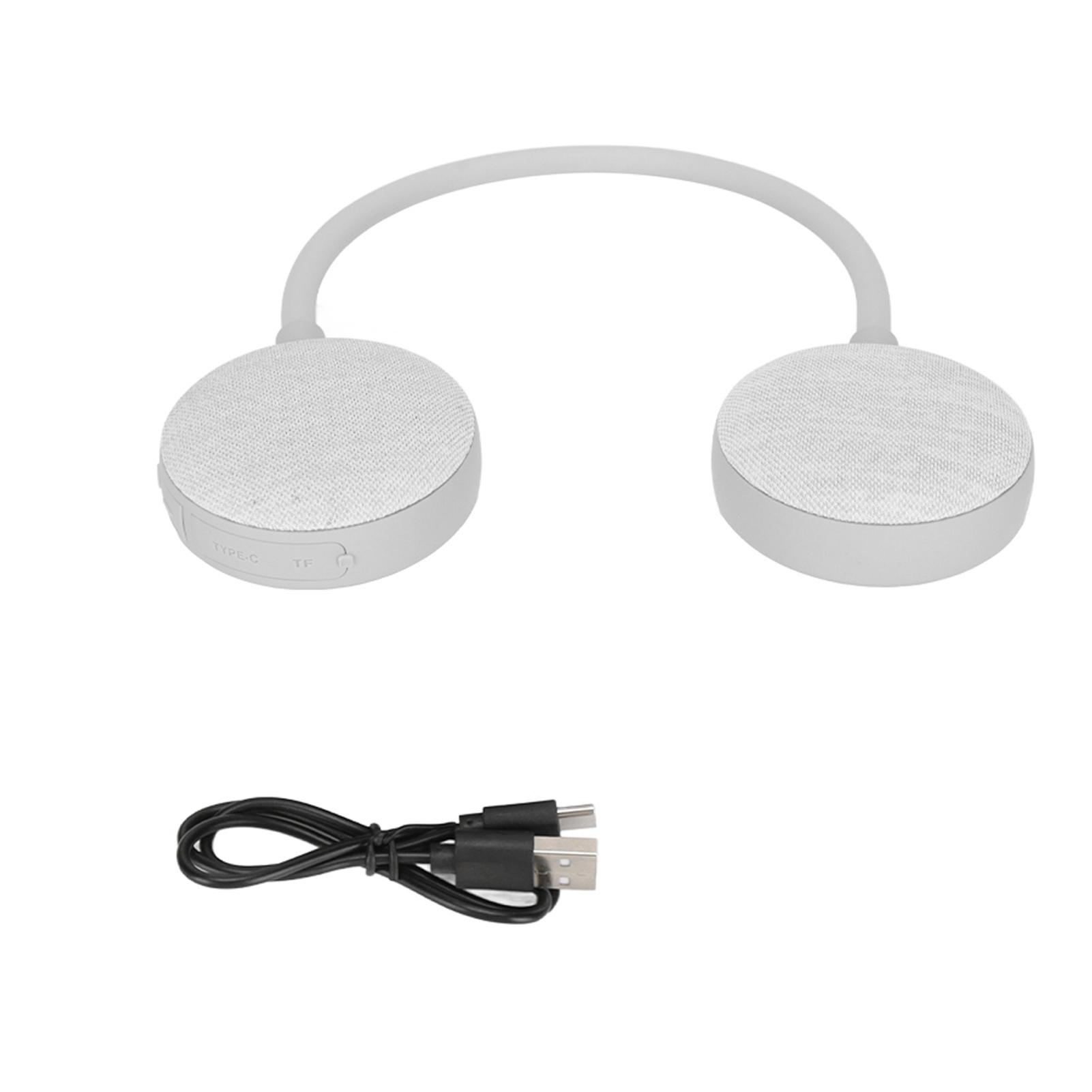 

Neck Speaker Portable Wireless Wearable Stereo Handsfree Neckband Bluetooth Speaker with Microphone сірий колір