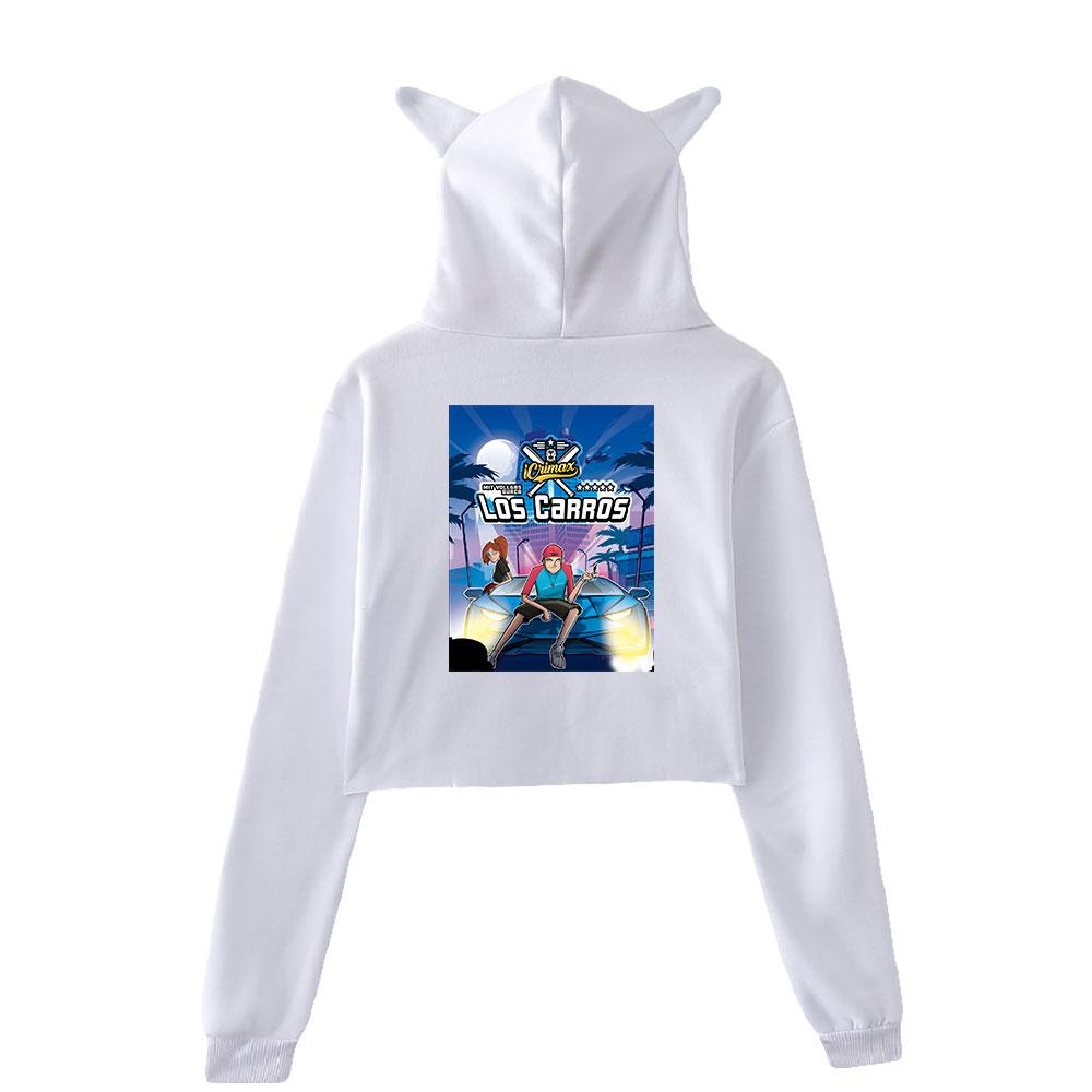 Cat Ear Hoodies Sweatshirt Icrimax for Women Sexy Pink Color Fashion Autumn Streetwear Cool Clothes