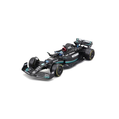 Bburago F1 Diecast Car 1/43 Scale Signature Series Mercedes-Benz AMG George Russell Mercedes Benz W14 #63 with 2023 Driver