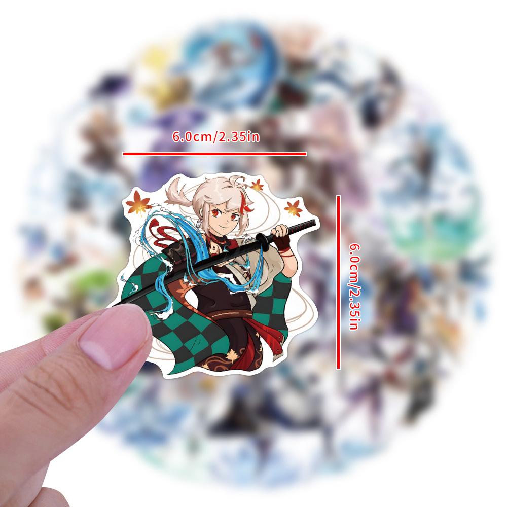 50 Pictures of Genshin Impact Graffiti Stickers Decorative Helmet Computer Suitcase Mobile Phone Stickers