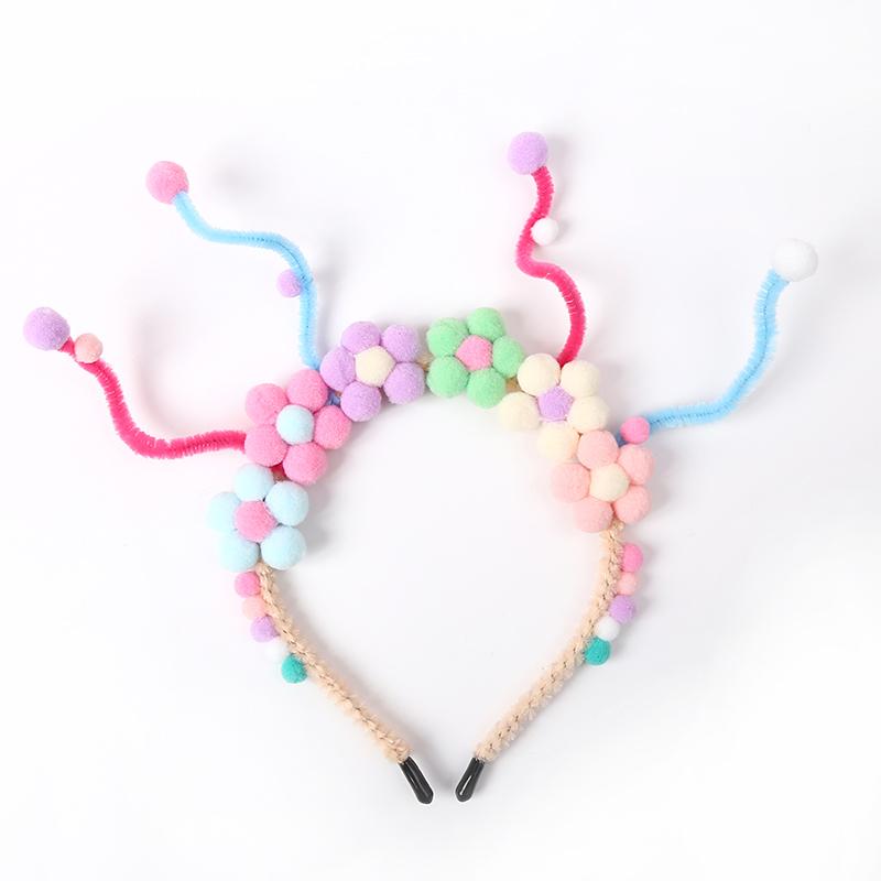 1PC Cartoon Sausage Mouth Wool Roll Hairbands Kids Lovely Funny Headband Ornament Hoops Band Hair Accessories Autumn And Winter