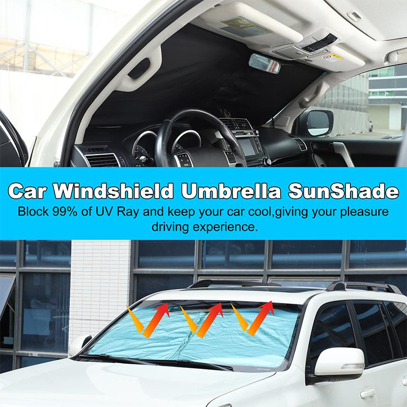 For Toyota Land Cruiser Prado 150 LC150 2010- Silver Tape Car Front Glass Anti-UV Sunshade Car Accessories