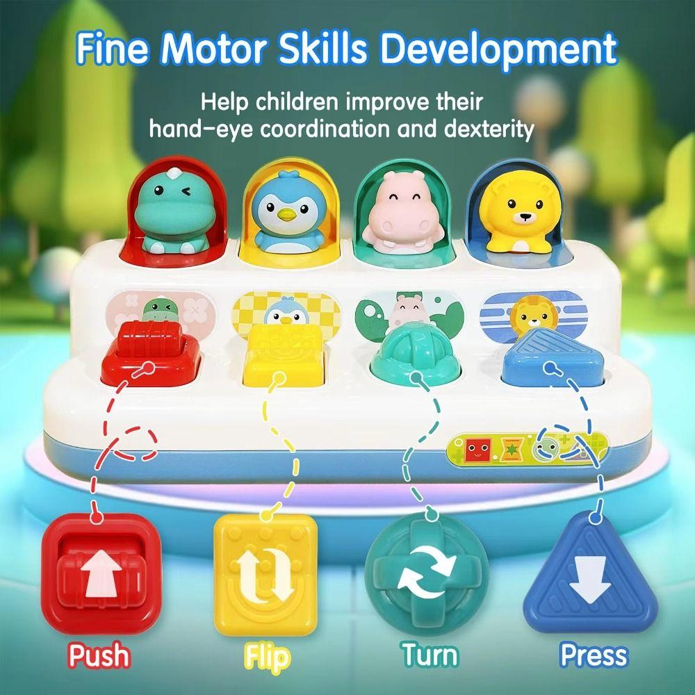 Animals Theme Peekaboo Switch Box Plastic Interactive Animal Toy Box  Kids Toddlers Babies