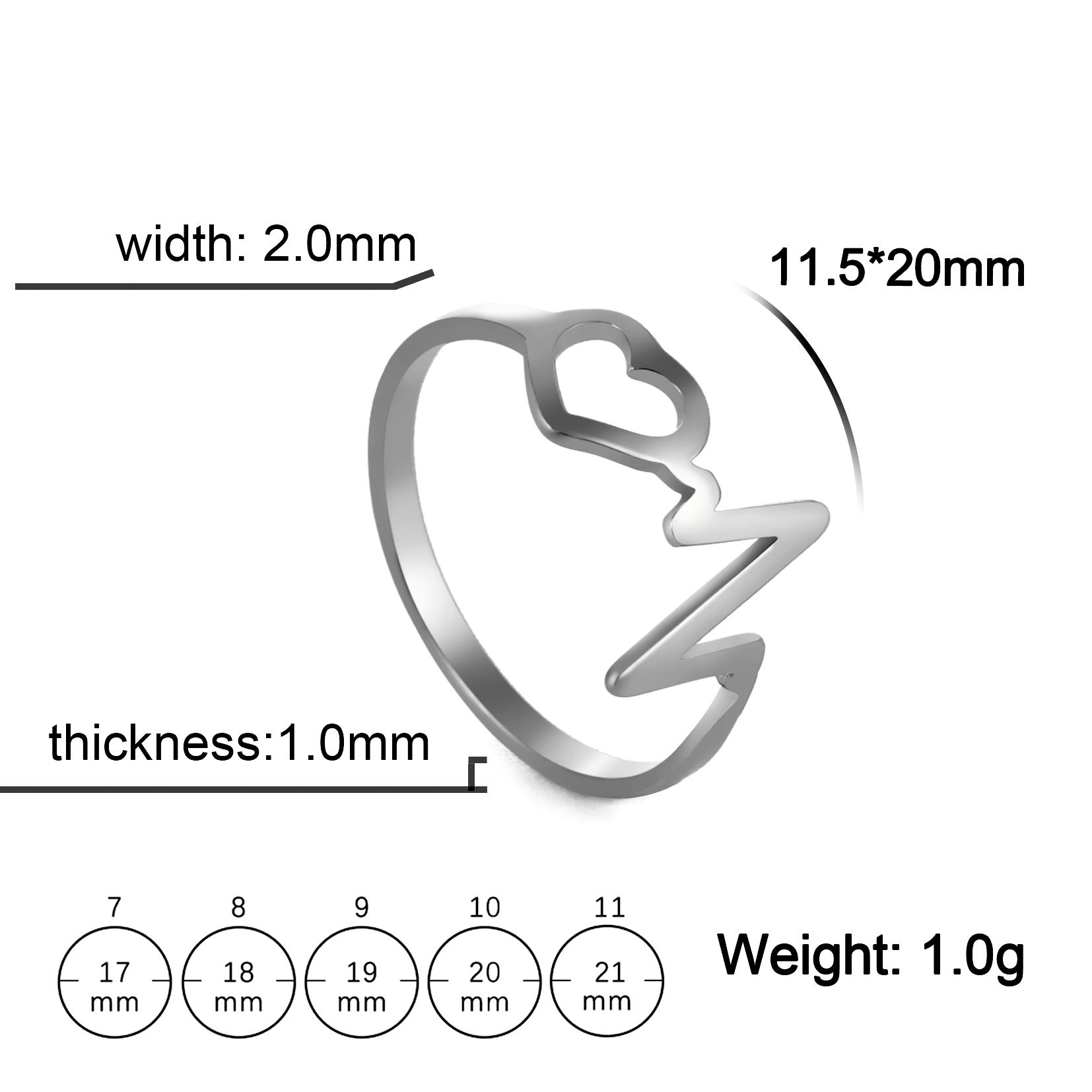 

Cazador Fashion HeartBeat Rings Women Doctor Nurse Stainless Steel Hollow Heart Finger Rings Jewelry Birthday Friends Gifts 2026 9