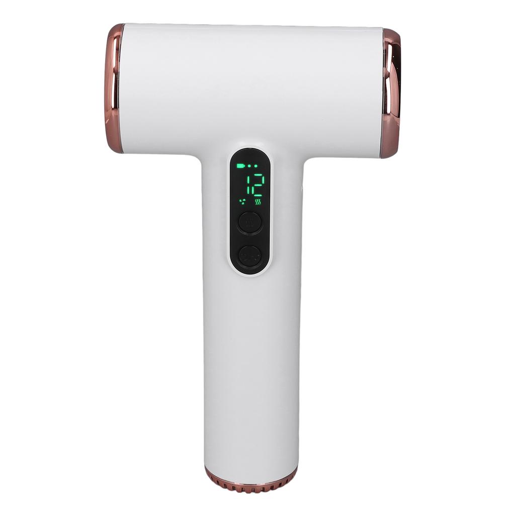 Cordless Hair Dryer USB Rechargeable Powerful 200W Fast Drying Blow Dryer with Nozzle for Home Trave