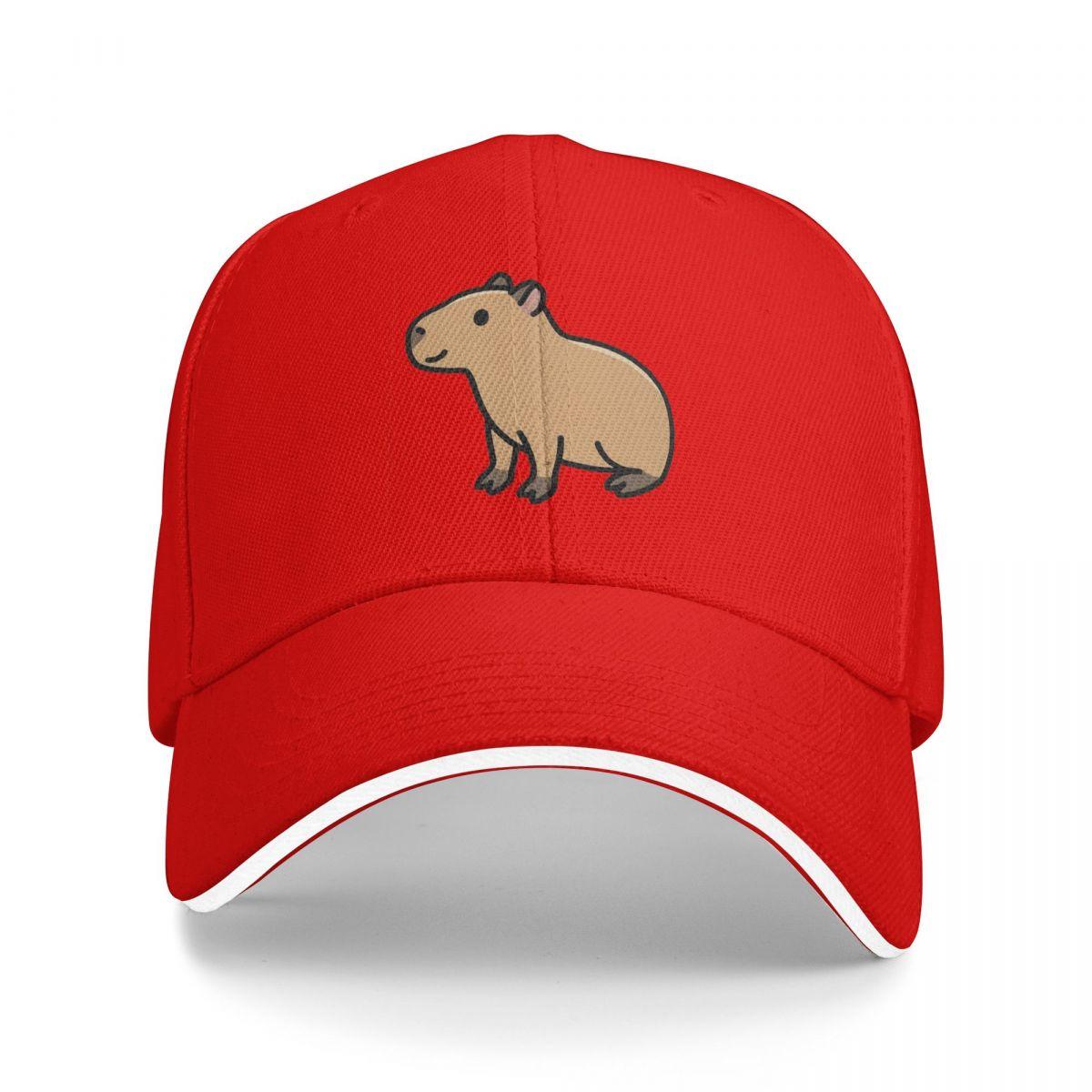 

Кепки с изображением капибары Snapback Модные бейсболки Дышащие Повседневные Кепки Унисекс для улицы One Size