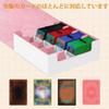 Deck Holds Over 3000 4 PU 12 Compartments Case, Cards, Columns, Built-in Magnets, Leather, (White + Pink)