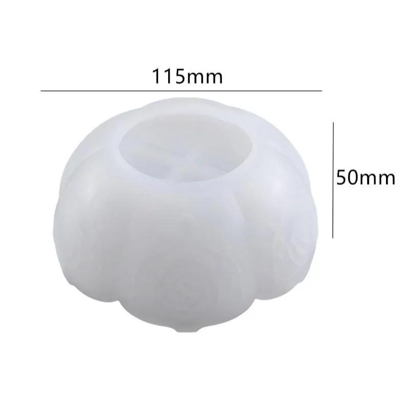 Handmade Silicone Molds Rose Lotus Shape Receptacle Bowl Mold DIY Crystal Glue Epoxy Resin Rose Lotus Storage Bowl Accessories