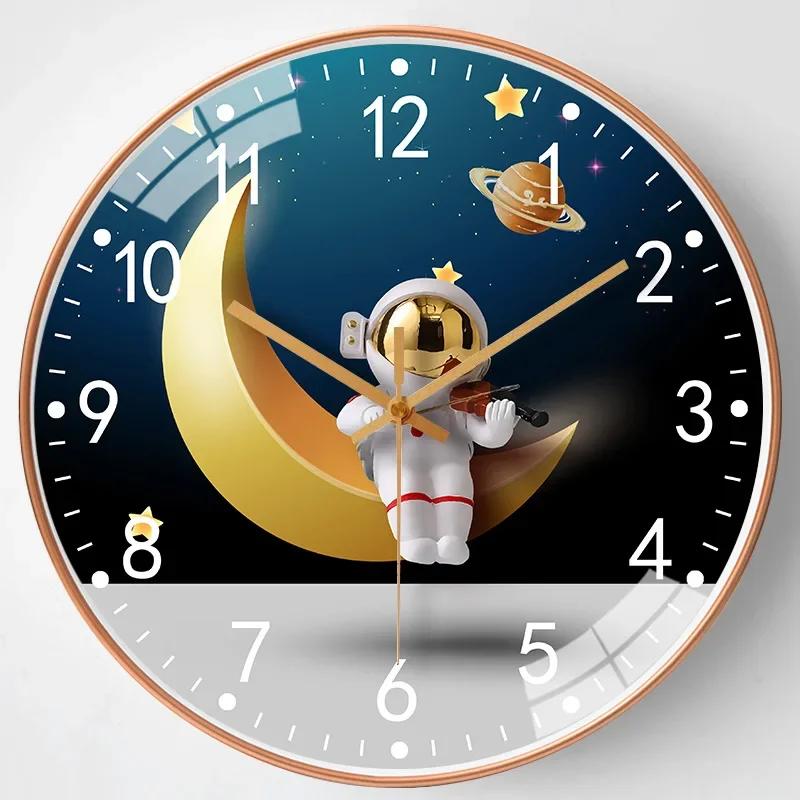 8 Inch Silent Wall Clock Living Room Home Punch-free Modern Simple Creative Net Red Clock Silent Bedroom Quartz Clock