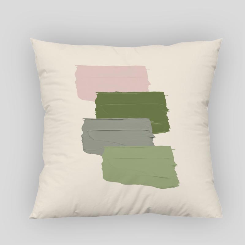New Custom Modern Green Style Pillowcases Printed Square Pillowcase Home Decorative Zipper Pillow Cover 35X35Cm40X40Cm(One Side)