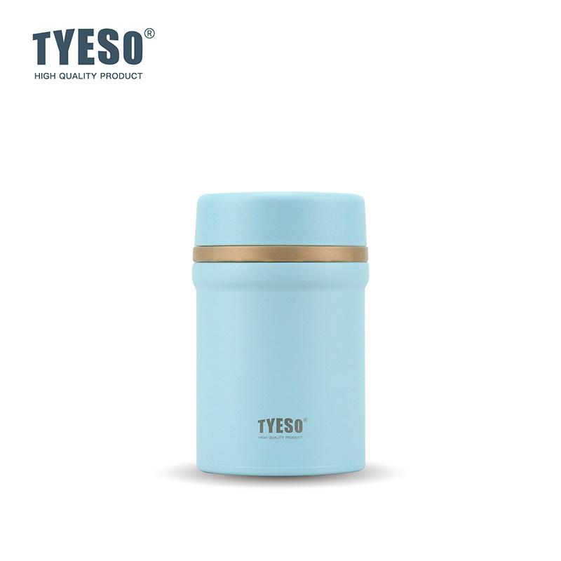 

Термосы Tyeso из нержавеющей стали, термос для еды, вакуумный контейнер с термоизоляцией для горячей и холодной еды, унисекс, термосы, посуда для напитков 450ML светло-синий