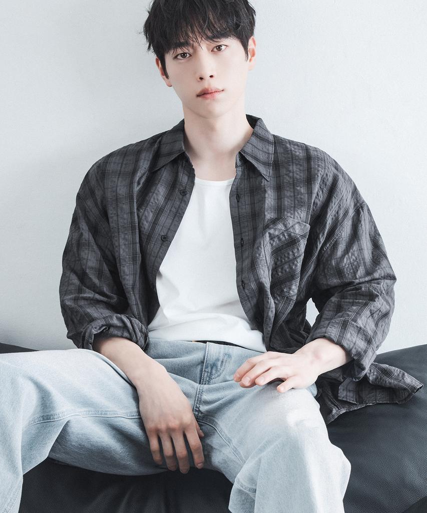 DRAW FIT Seersucker Smoke Check Shirt [Charcoal]