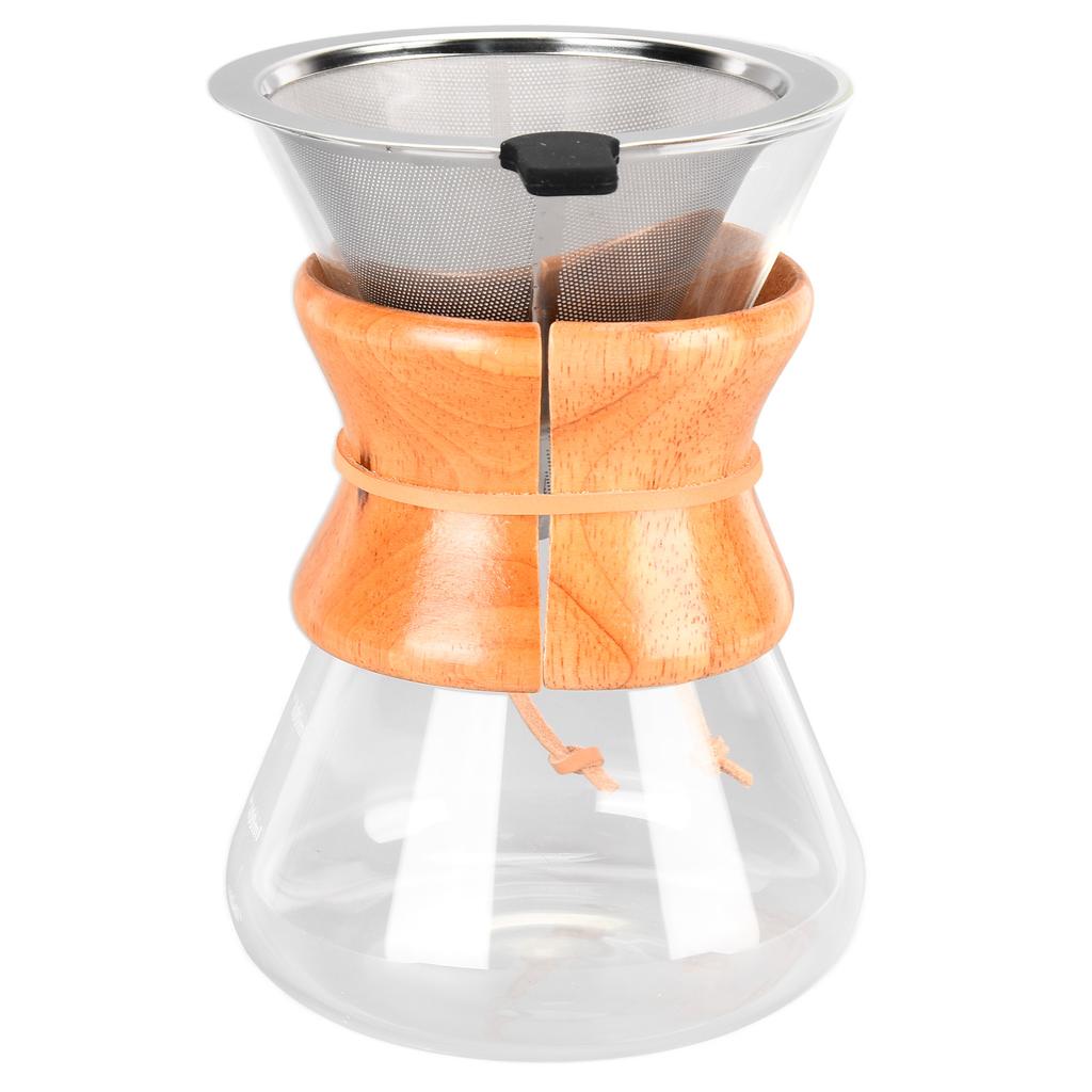 Dzbanek do kawy Szklany czajnik do kawy Ekspres do kawy do przelewu Prosty design i odporność na ciepło z