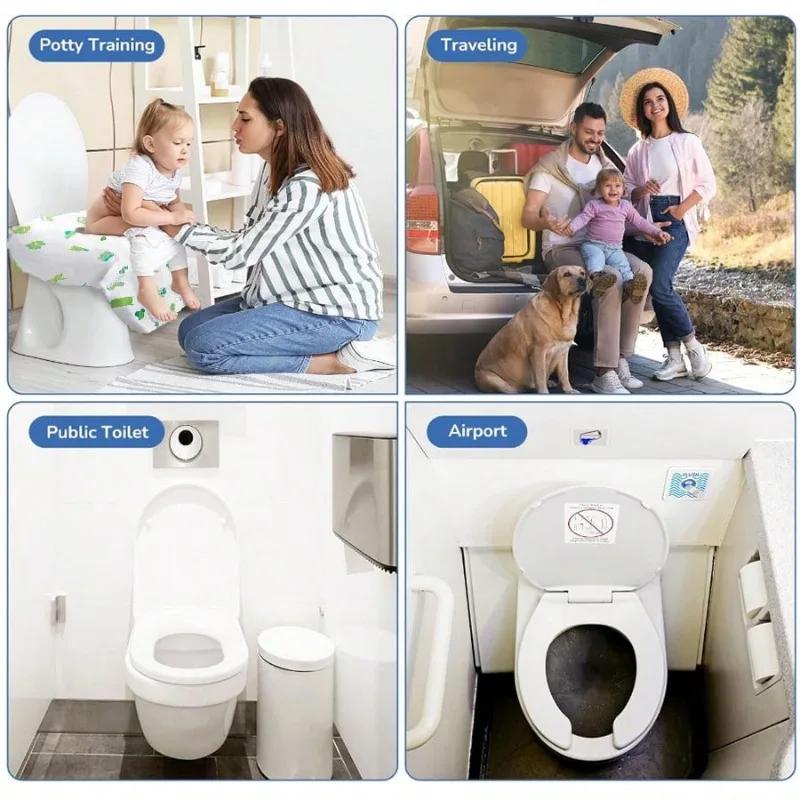 10Pcs Bathroom Decoration Summer Disposable Toilet Seat Covers With Waterproofing Portable Travel Packaging