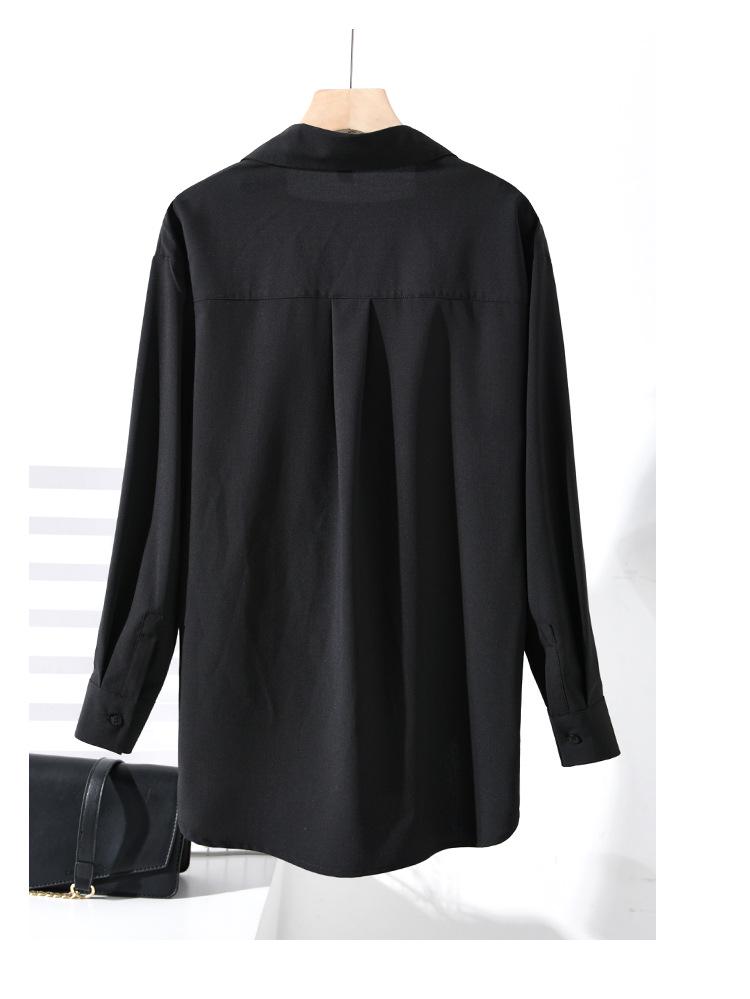 Women's White Non-Iron Wrinkle-Free Shirt Jacket - Plus Size, Loose Fit, Simple Commute Style for Spring and Autumn 2026