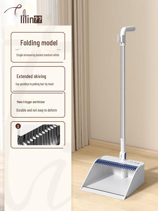 Jiemengzhe Foldable Plastic Broom and Dustpan Set