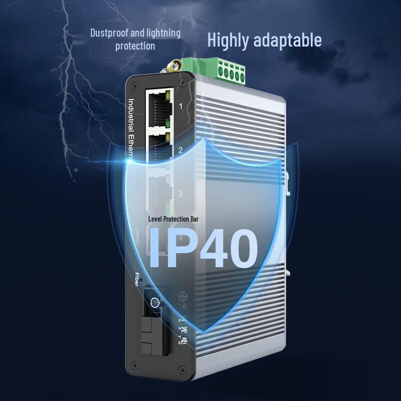 Zhongke Industrial Gigabit Single Fiber Optic POE Converter
