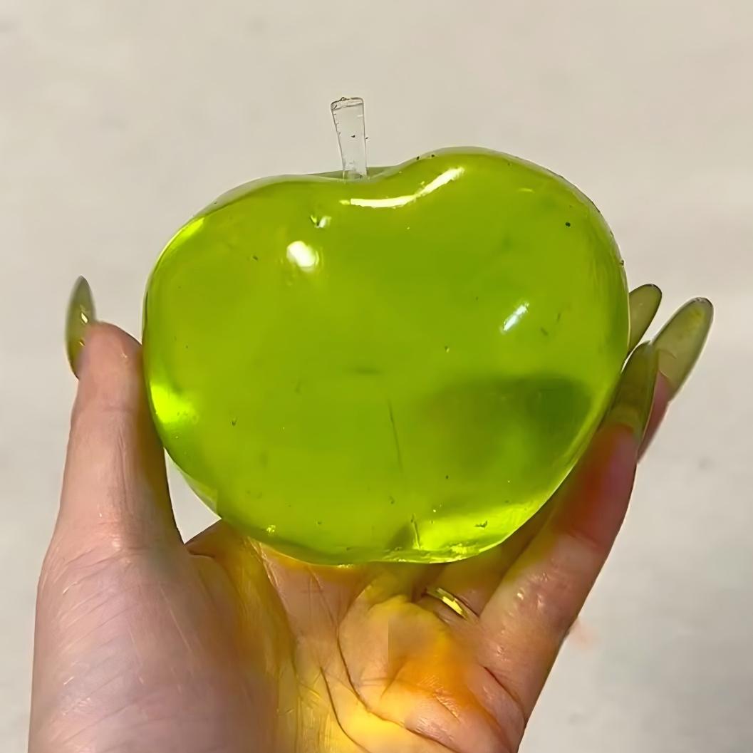 

2pcs Apple Maltose Squishy Toys, Sensory Fidget Anti-Stress Toys, Soft Transparent Simulated Slow-Rebound Decompression Toys зелёный