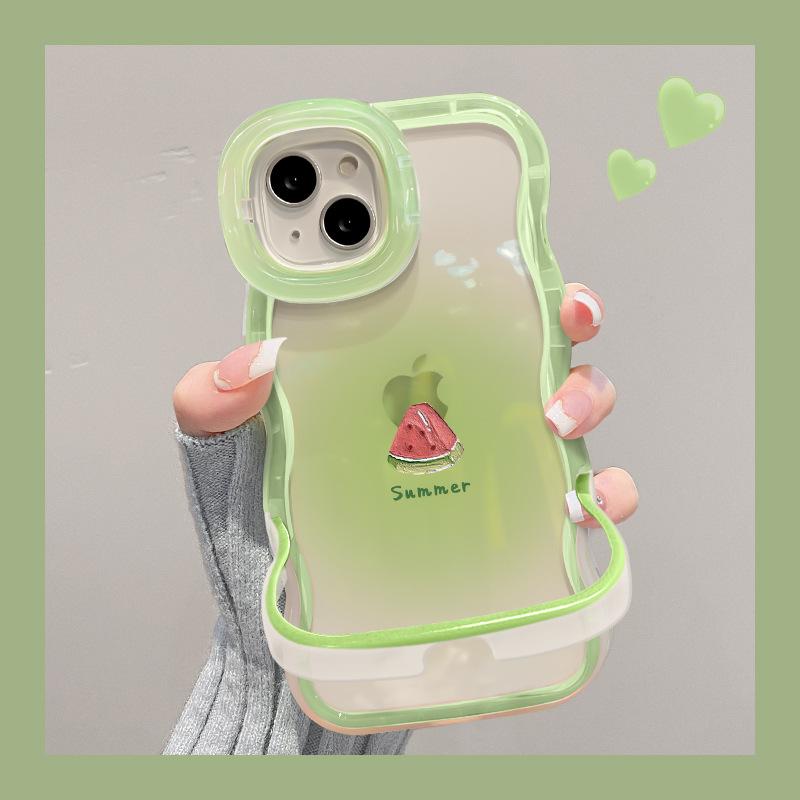

Подходит для Apple 15pro Чехол для мобильного телефона iPhone 14 Summer Smudge Watermelon 13 Wave Edge 12 Invisible Double Bracket X iPhone XS Max
