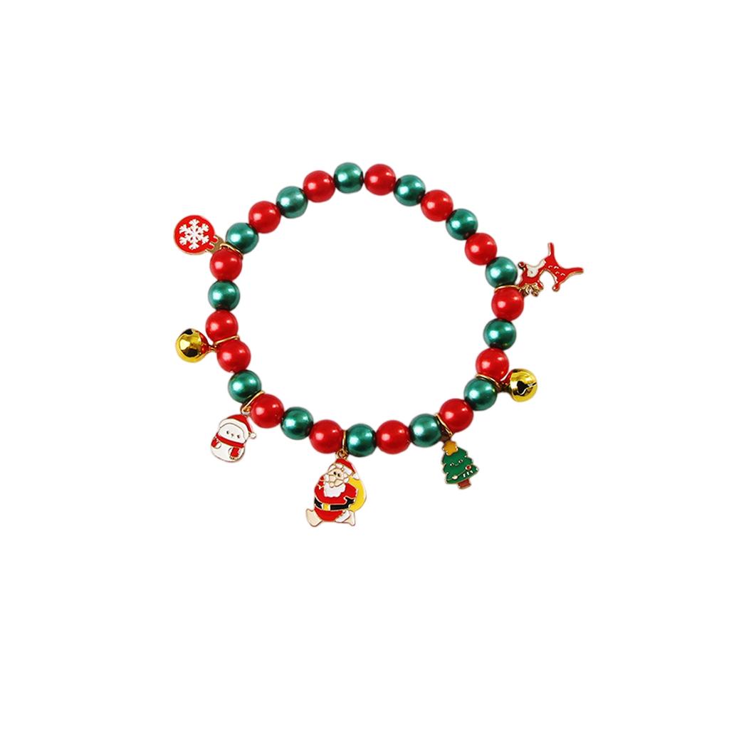 Christmas Artificial Pearl Cats Collar With Bells And Bow, Xmas Cats Breakaway Collars Accessory For Cats Dogs Puppy