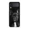 Phone Case For Samsung Galaxy Z Flip 3 4 5 Hard Folding Clear PC Bumper For Samsung Z Flip 6 Back Cover French Bulldog Dog Pet