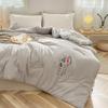 Raw Cotton Soybean Fiber Antibacterial Quilt - Solid Color, Thickened for Spring, Autumn, and Winter.