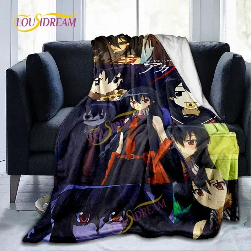 Akame Ga Kill Flannel Warm Lightweight Blanket Japan Animation Children's Game Home Office Travel Bed Sofa Napping Blanket.